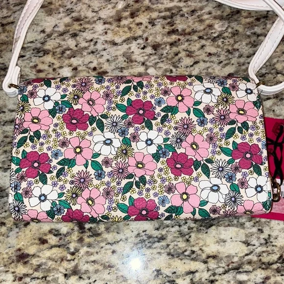 Juicy Couture Multicolor Floral Crossbody Wallet Purse Adjustable Strap New - Picture 9 of 14